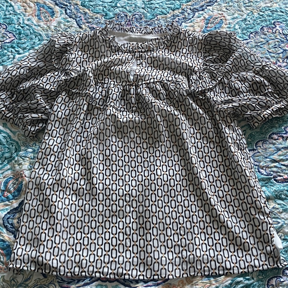 LOFT Light Gray Textured Top